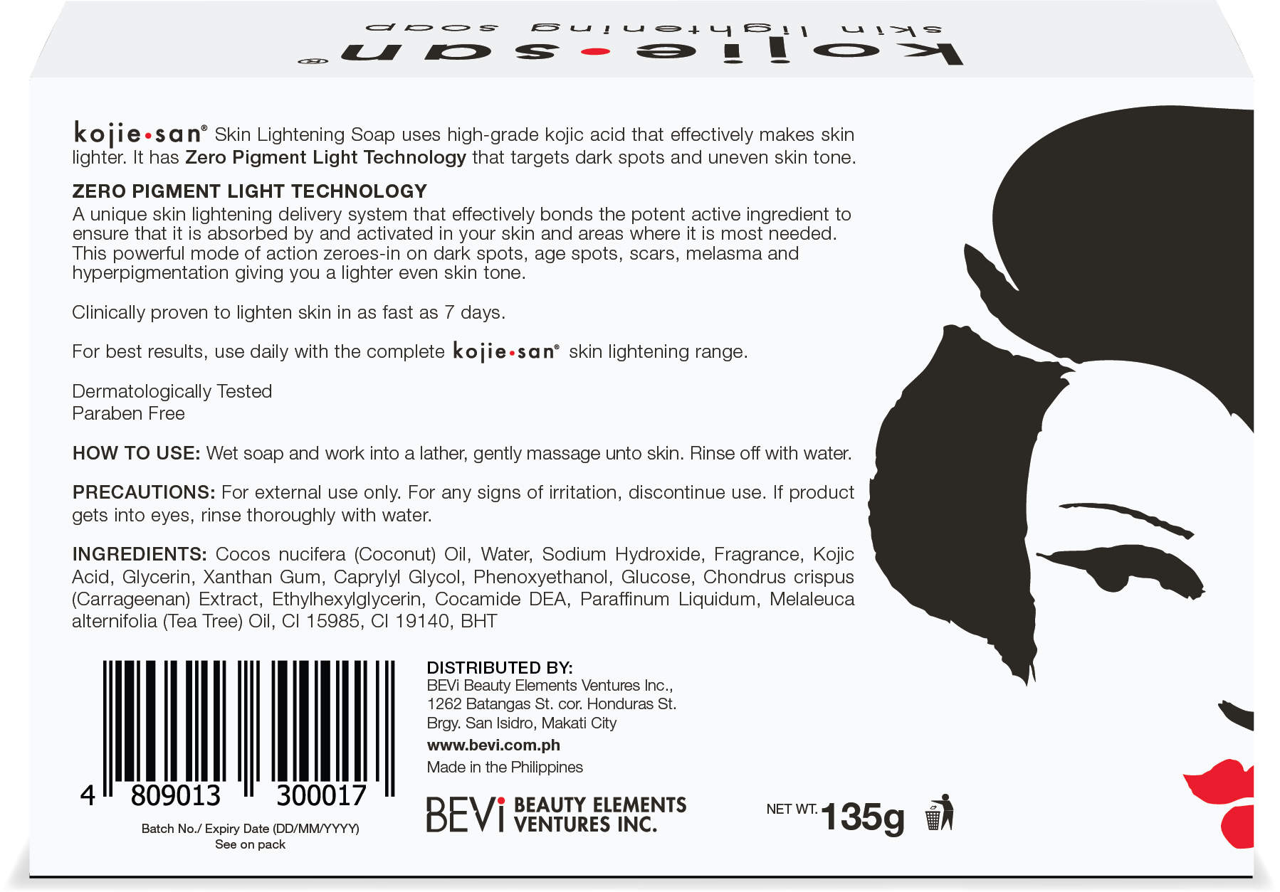 Kojie San Skin and Body Soap ??Original Kojic Acid, Dark Spot Remover Soap Bar with Coconut & Tea Tree Oil ??135g x 1 Bar