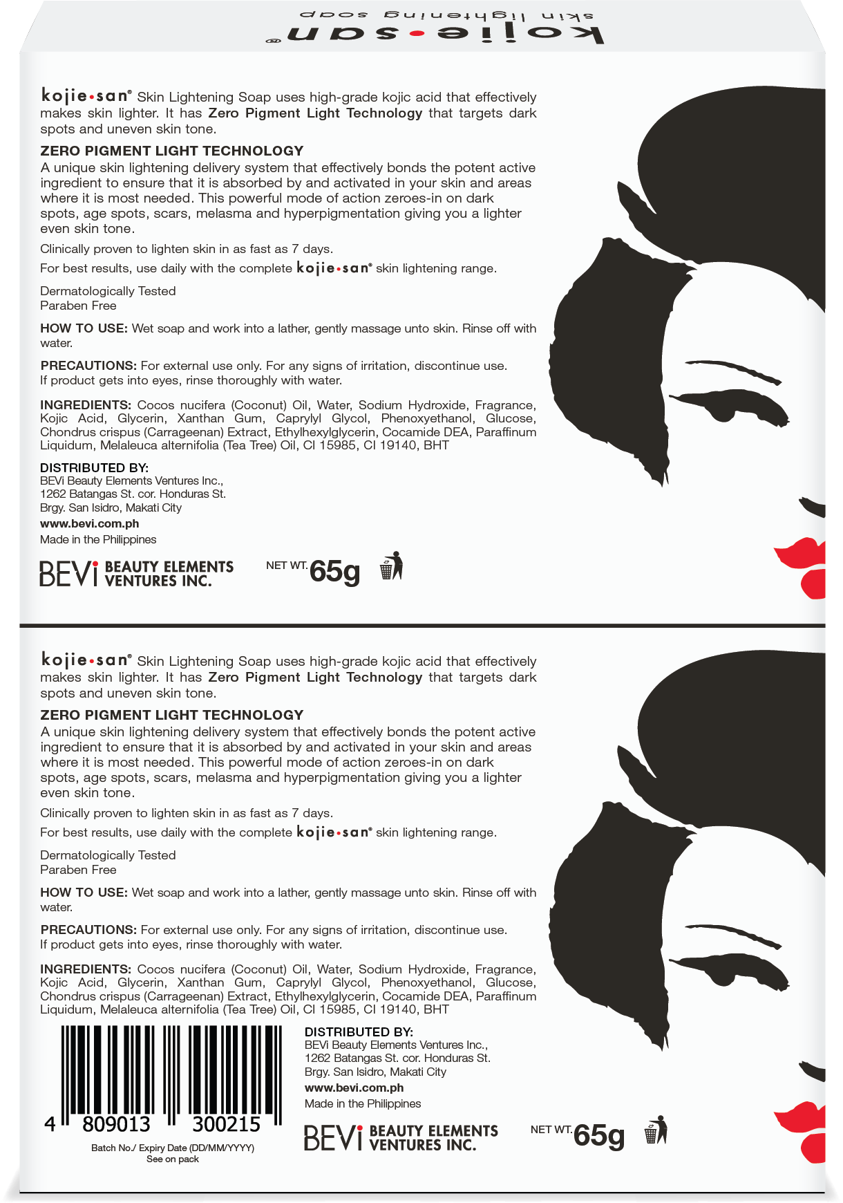 Kojie San Skin Brightening Soap - Original Kojic Acid that Reduces Dark Spots, Hyperpigmentation, & Scars with Exfoliating Soap Net Included - 65g x 2 Bars