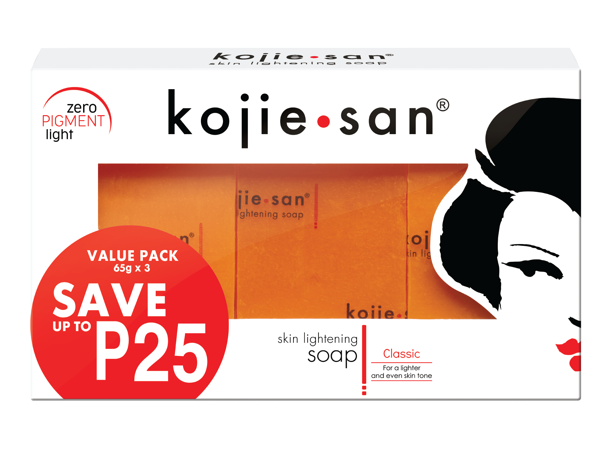 Kojie San Skin and Body Soap ??Original Kojic Acid, Soap Bar with Coconut & Tea Tree Oil ??3 x 65g Bars