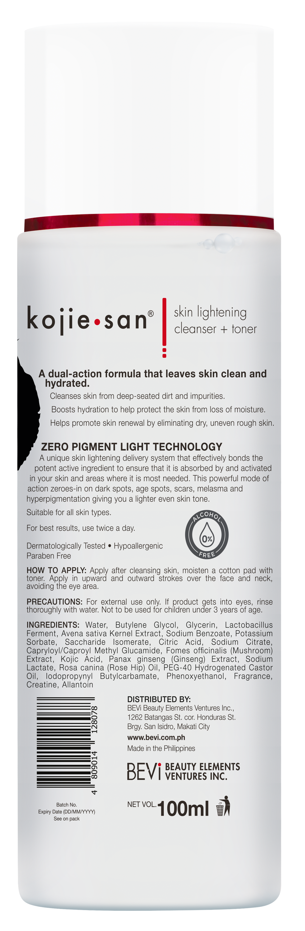 Kojie San Dual Action Cleanser and Toner, Deep Cleansing Toner, Gentle Exfoliating, and Helps Reduce Excess Oil - 100ml