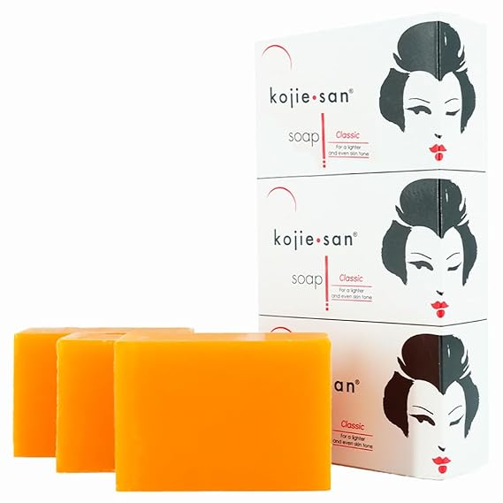 Kojie San Skin Brightening Soap - Original Kojic Acid Dark Spot Remover Soap, Paraben-Free Bar with Coconut & Tea Tree Oil fo