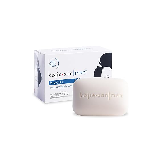 Kojie San Men Face and Body Soap ??135g | Deep Cleansing Bar for Smooth, Fresh, and Hydrated Skin | Sulfate-Free and Paraben-